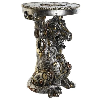 TAVOLO AUSILIARIO IN RESINA 36X33X51 GRIGIO STEAMPUNK MB209357
