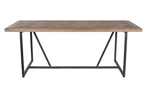 Mesa Comedor Abeto Metal 195X90X76 Natural MB212479