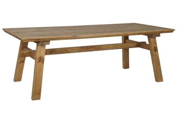 Table à manger en bois de pin recyclé 220X100X76 MB211535 8