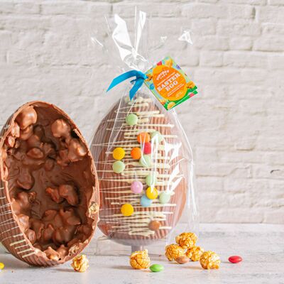 Chocolate Popcorn Easter Egg