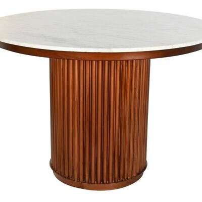 MARBLE METAL DINING TABLE 110X110X76 COPPER MB201325