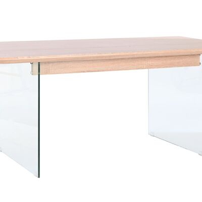 DINING TABLE MDF GLASS 180X90X76 12 MM, NATURAL MB208053
