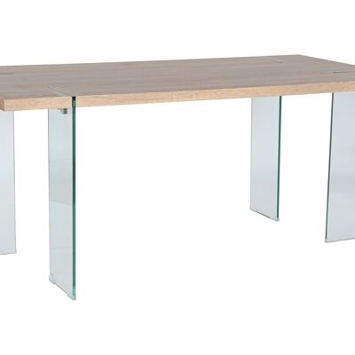 Mesa Comedor Mdf Cristal 180X90X76 12 Mm, Natural MB208054