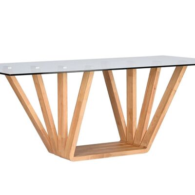 WALNUT GLASS DINING TABLE 200X100X75 12 MM, MB200103