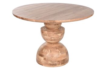 TABLE À MANGER RONDE ACACIA 115X115X76 MB212658 1