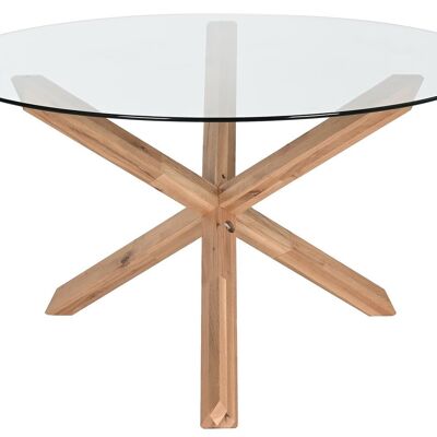 ROUND DINING TABLE TEMPERED GLASS 130X130X75 MB211742