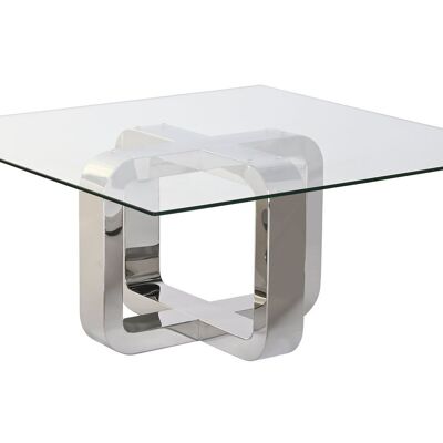 Couchtisch aus gehärtetem Glas und Stahl, 100 x 100 x 45 MB202975