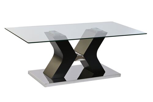 MESA CENTRO CRISTAL TEMPLADO MDF 120X60X45 NEGRO MB203511