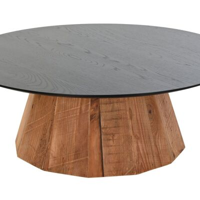 TABLE BASSE EN PIN BOIS RECYCLE 90X90X32,5 MB199002