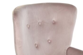 CHAISE À BASCULE MÉTAL POLYESTER 68X90X92 ROSE MB211337 3