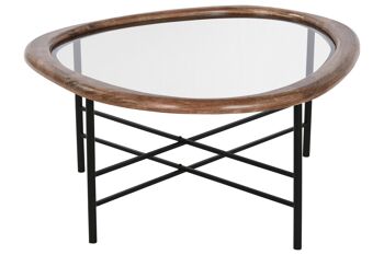 Table Centrale Verre Sapin 76x81x38 Noir MB212485 1