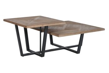 Table de milieu en métal sapin 118x78x45 naturel MB212480 2