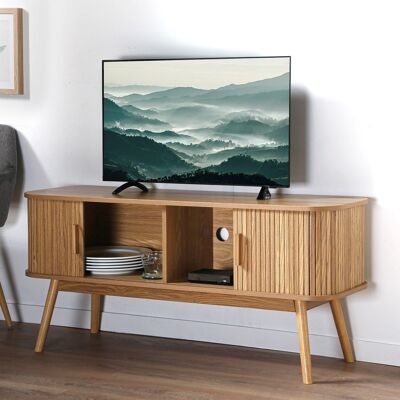 TV-Möbel mit 2 Schiebetüren L119 cm - Ernest
