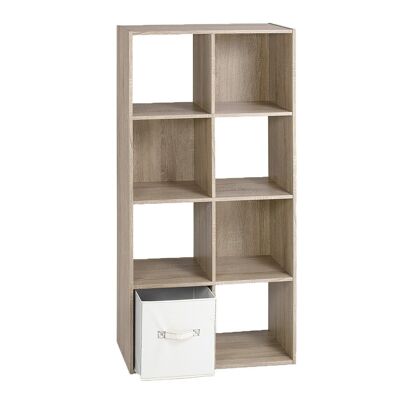 Storage unit with 8 compartments - LIGHT WOOD