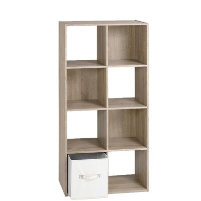 Storage unit with 8 compartments - LIGHT WOOD