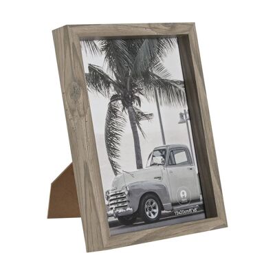 Marco Foto 15X20 Mdf Cristal 16,5X2,5X21,5 Gris MF210729