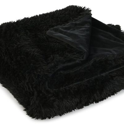 Polyester Sofa Blanket 130X170X0 800 Gsm Black TX210481