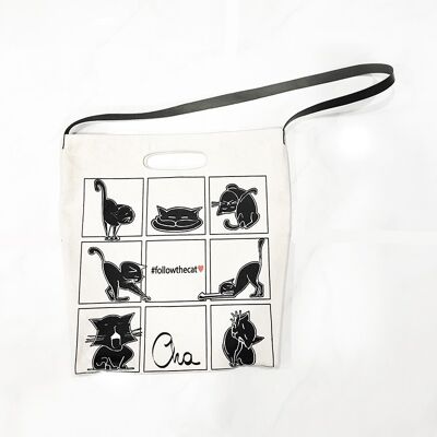 Cubik cotton bag Follow the cat