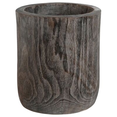 Jardinière en paulownia 22 x 22 x 25 cm, gris foncé patiné, JR214232, n° 11
