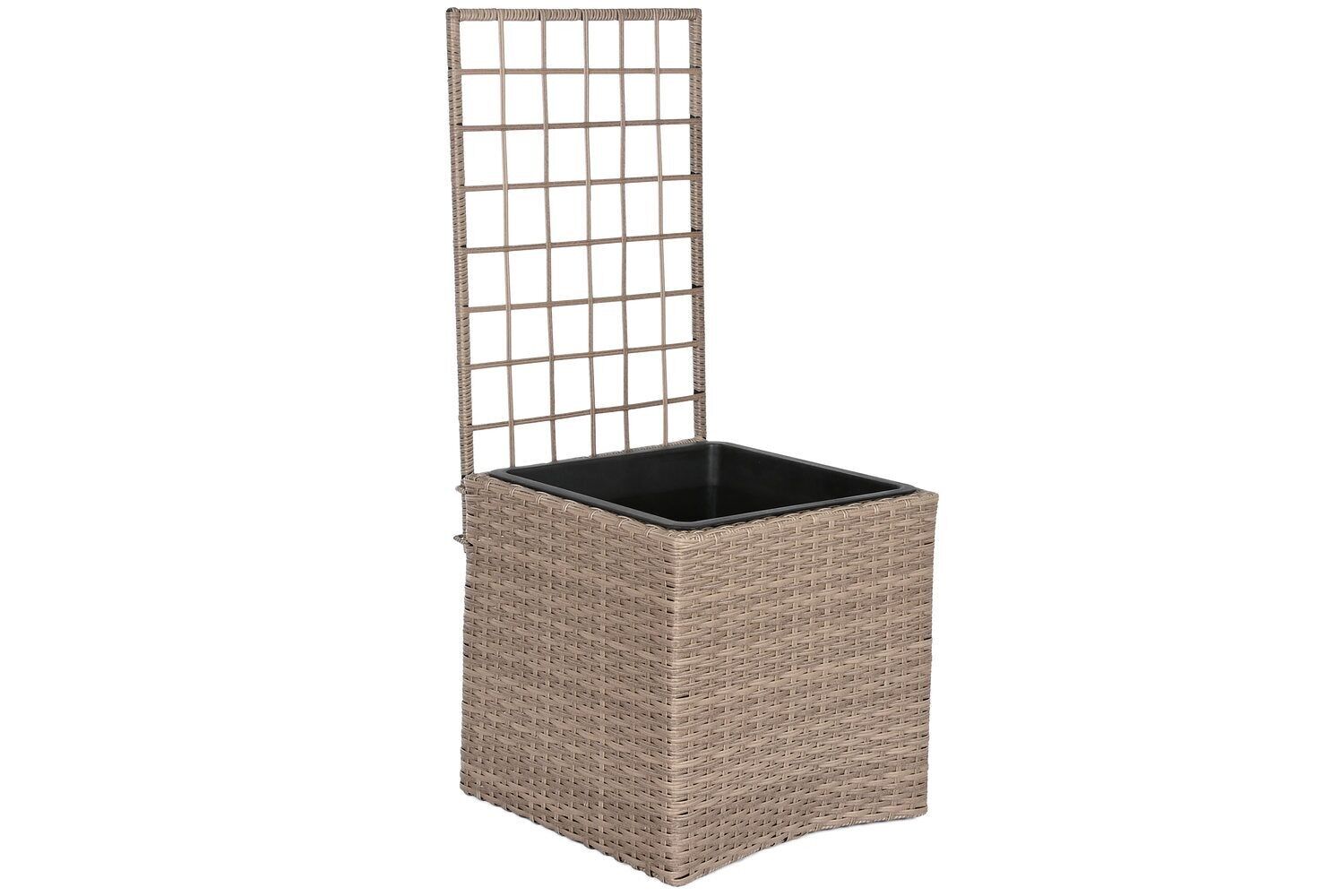 SYNTHETIC RATTAN FLOWER POT PP 78X48X116 LATTE MC211115