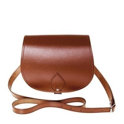 Handmade Leather Saddle Bag - Chestnut Brown