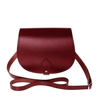 Handmade Leather Saddle Bag - Oxblood Red