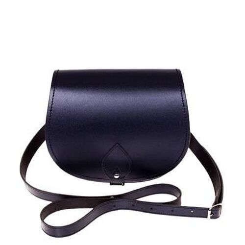 Handmade Leather Saddle Bag - Navy Blue