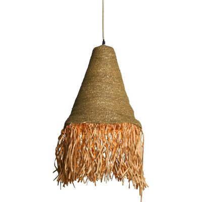 LAMPADA DA SOFFITTO FERRO JUTA 44X44X67 NATURALE LA201218