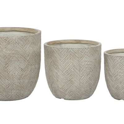 VASO SET 3 MAGNESIA FIBRA DI VETRO 44,5X44,5X43 MC211101