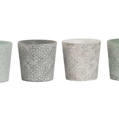 CEMENT POT POT 12X12X12 MANADALA 4 SURT. MC209999