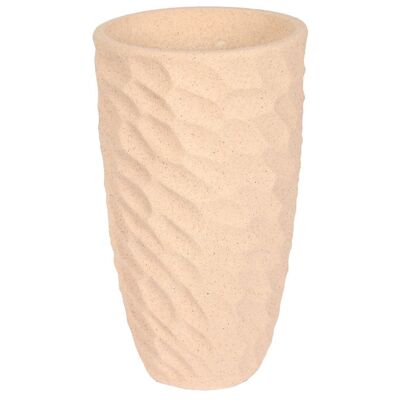 FIBERGLASS FLOWER POT 36.5X36.5X61 ROUGH BEIGE MC209815