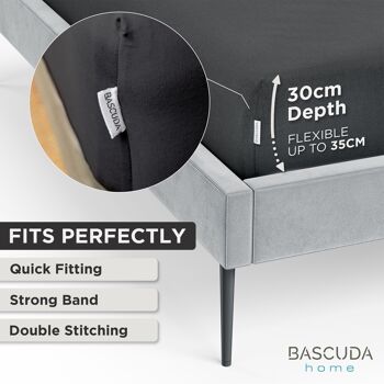 Bascuda Accueil | Drap-housse en coton - Lit King Size - 150CM 2