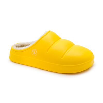 Vegan winter mule clog.   Simson yellow low sock.