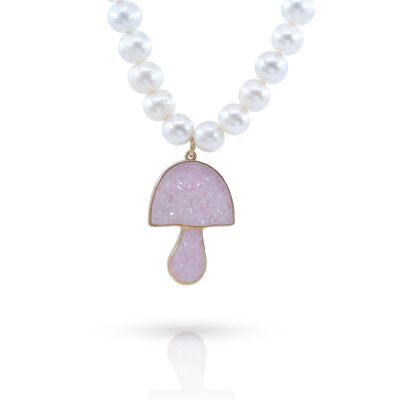 Mushroom Gemstone Necklace