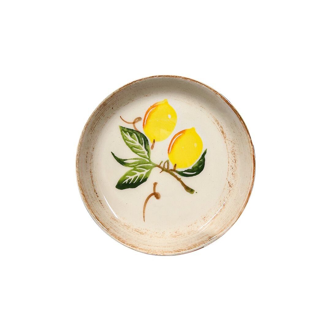 Rozela Natural Style Keramik-Kaffee- und Tee-Untertasse in Zitronenfarbe