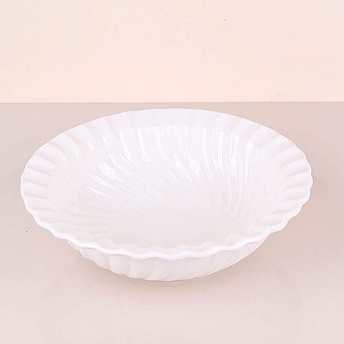 Rozela Ceramic Serving Bowl - Classical White Daisy 22 cm