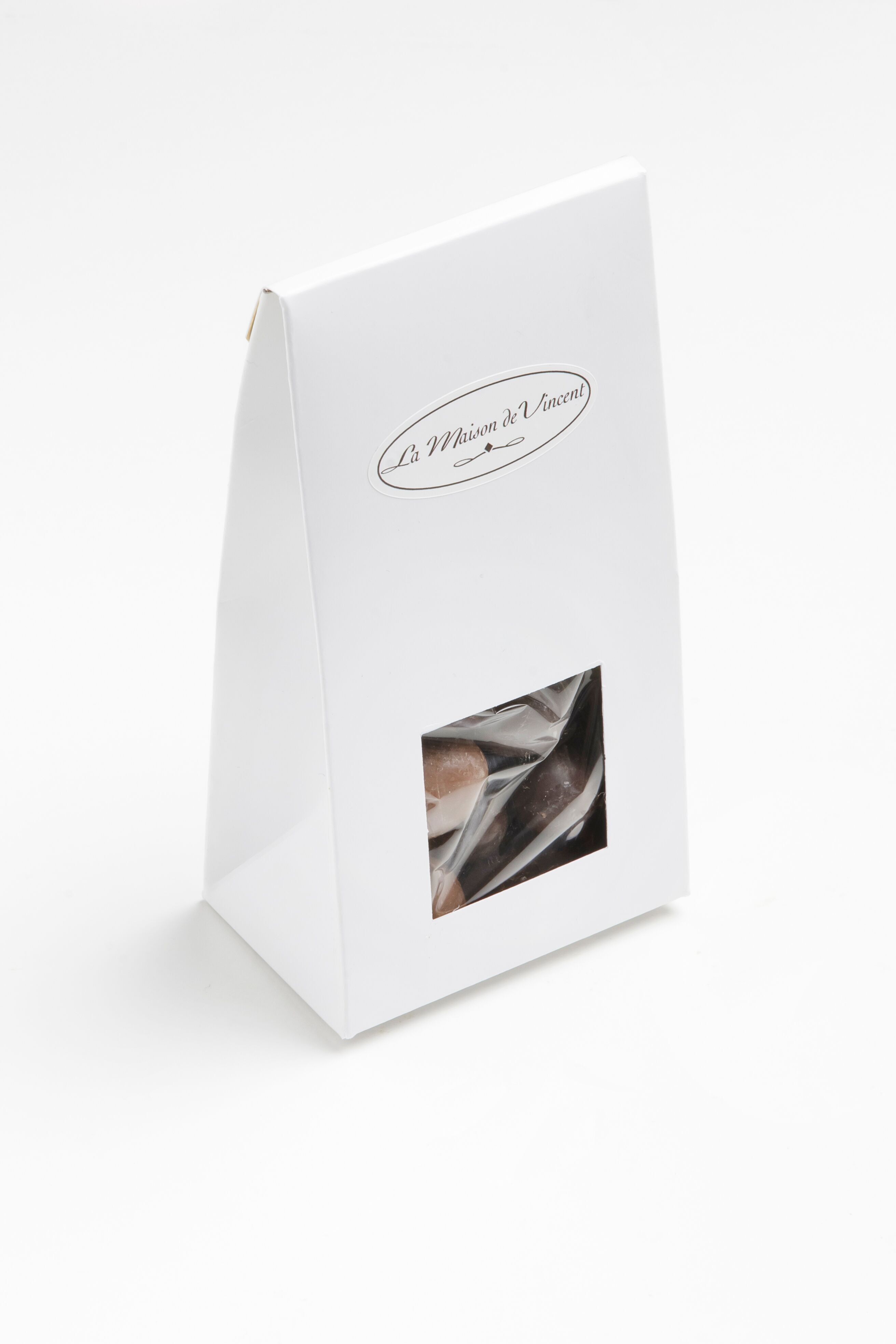 Astuccio di uova ripiene di pralina al fondente e al latte