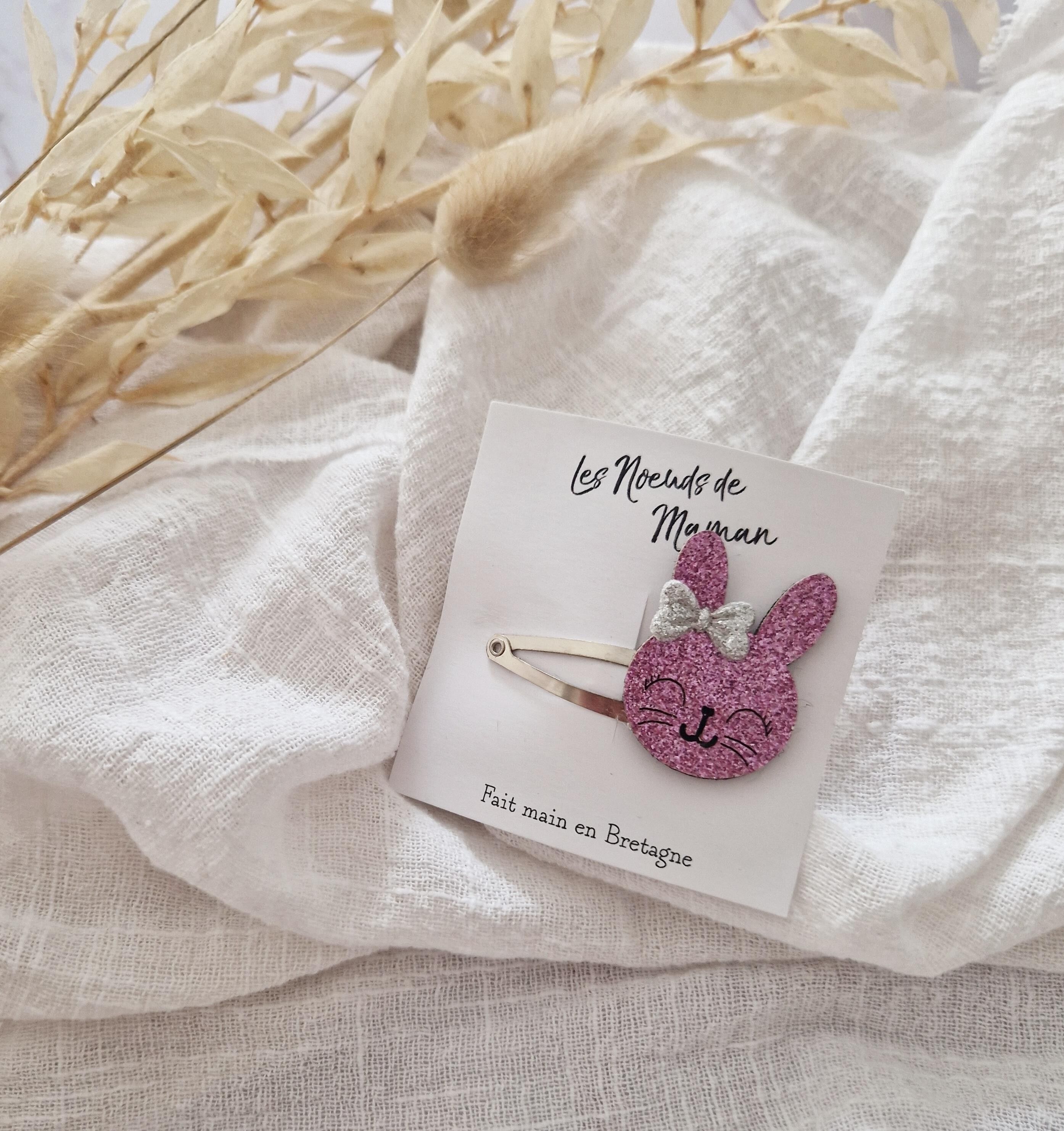 Fermaglio per capelli di coniglio