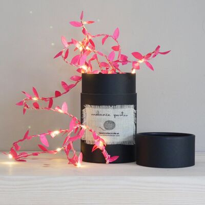 Guirlande lumineuse feuille rose