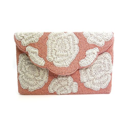 LE JARDIN CLUTCH CORALL PINK