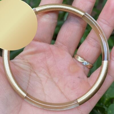 Horn bracelet 3 lines gold 5mm