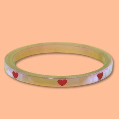 Red heart horn bracelet