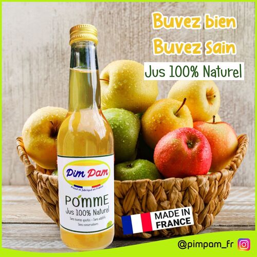 Pim Pam Jus de Pomme 100 % Naturel 33 cl