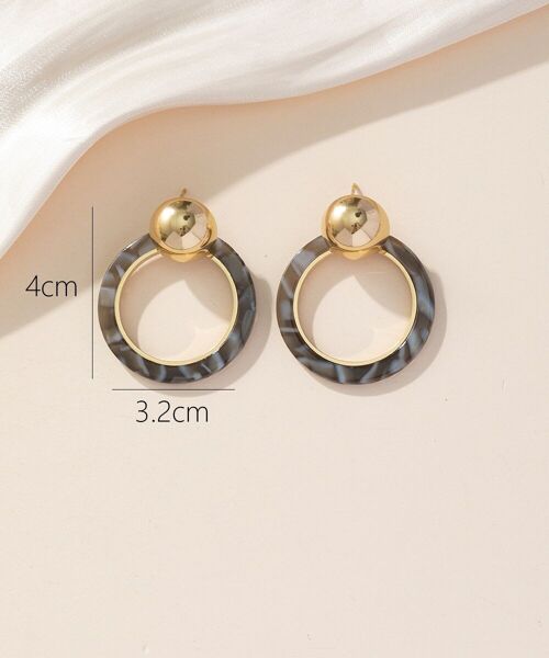 Boucles d'oreilles Clou Acier 24BOA009