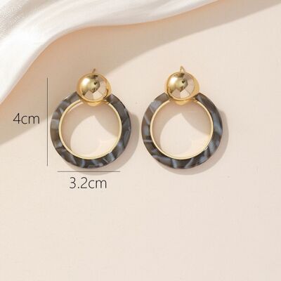 Boucles d'oreilles Clou Acier 24BOA009