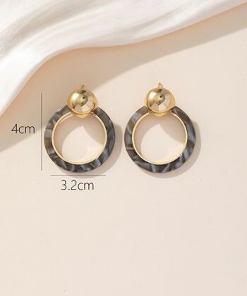 Boucles d'oreilles Clou Acier 24BOA009 1