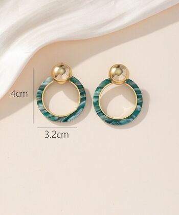 Boucles d'oreilles Clou Acier 24BOA009 4