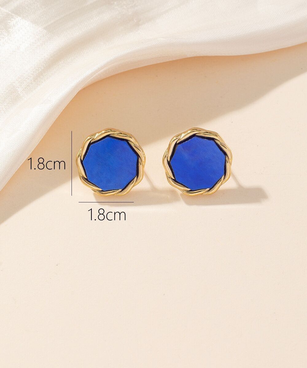 Orecchini a bottone in acciaio 24BOA029