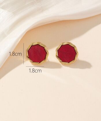 Boucles d'oreilles Clou Acier 24BOA029 6