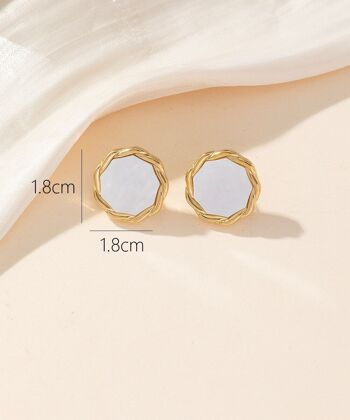 Boucles d'oreilles Clou Acier 24BOA029 7